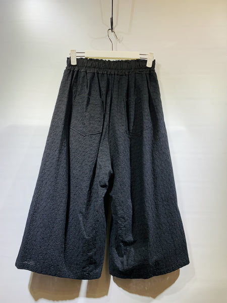 韓國🇰🇷啡色/黑色喱士通花布裙褲