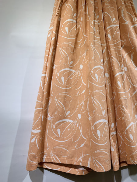 韓國🇰🇷粉綠色/粉橙色圖案裙褲