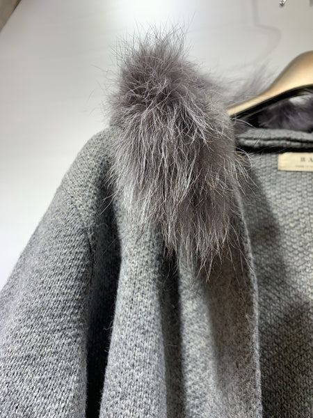 韓國🇰🇷灰色毛毛帽冷料外套