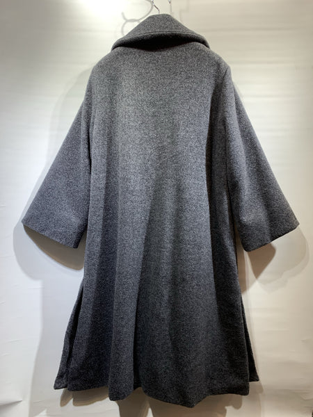 韓國🇰🇷灰色絨料中長褸