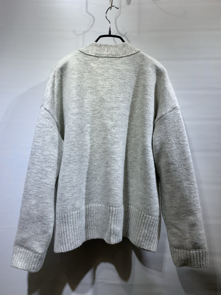 韓國🇰🇷灰色/啡杏色喱士配珍珠鈕毛冷外套