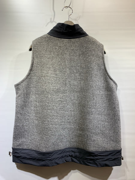 韓國🇰🇷米白色/灰色絨料背心外套