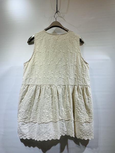 韓國🇰🇷杏色暗花紋喱士腳背心外套