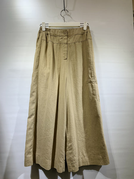 韓國🇰🇷杏色棉麻裙褲