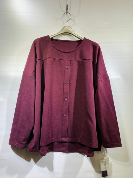 日本🇯🇵紫紅色棉料大件衫
