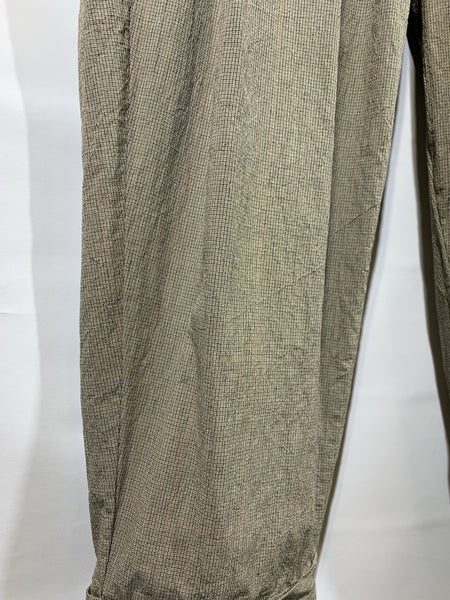 日本🇯🇵啡色暗格仔布褲