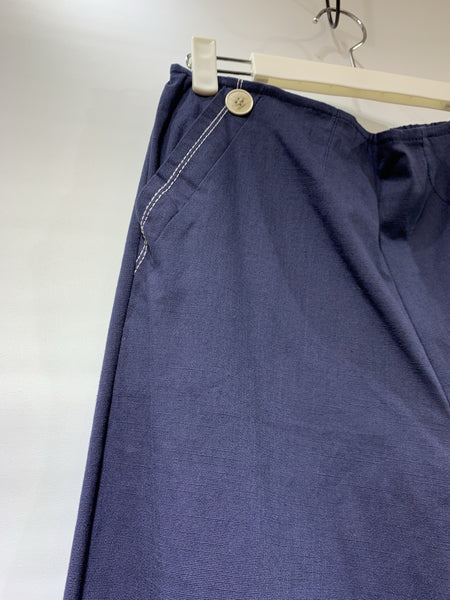 日本🇯🇵藍色/卡其綠薄料直筒褲（有彈性）