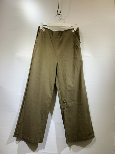 日本🇯🇵藍色/卡其綠薄料直筒褲（有彈性）