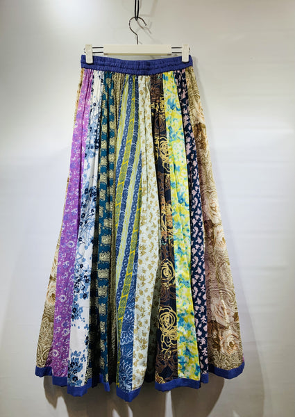 日本🇯🇵紫花/紅花直間款拼碎花布料半截裙