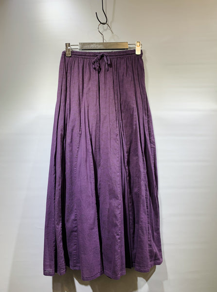 日本🇯🇵紫色/杏綠色印花圖案薄布半截裙